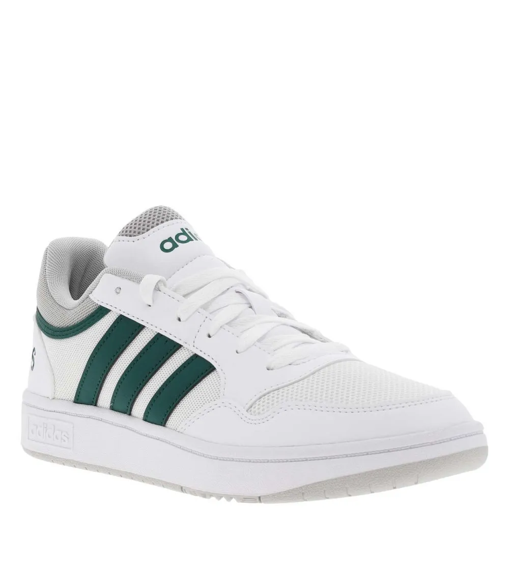 Baskets basses ADIDAS Performance Hoops blanches et à lacets