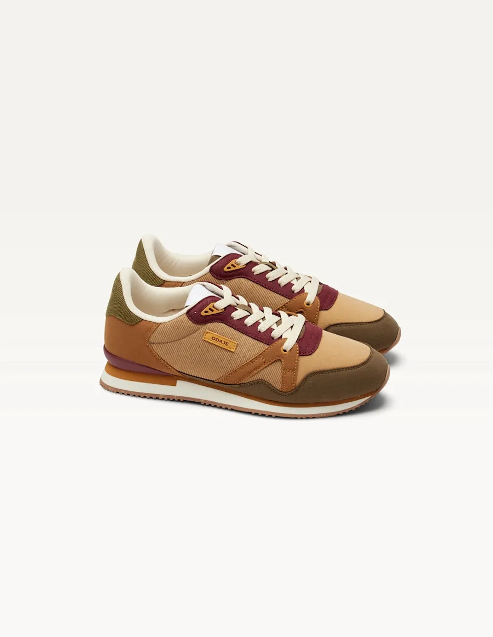 Baskets basses André - Kaki beige marron clair