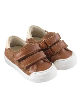 Baskets cuir Happy - Marron