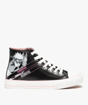baskets femme montantes - naruto noir standard baskets montantes