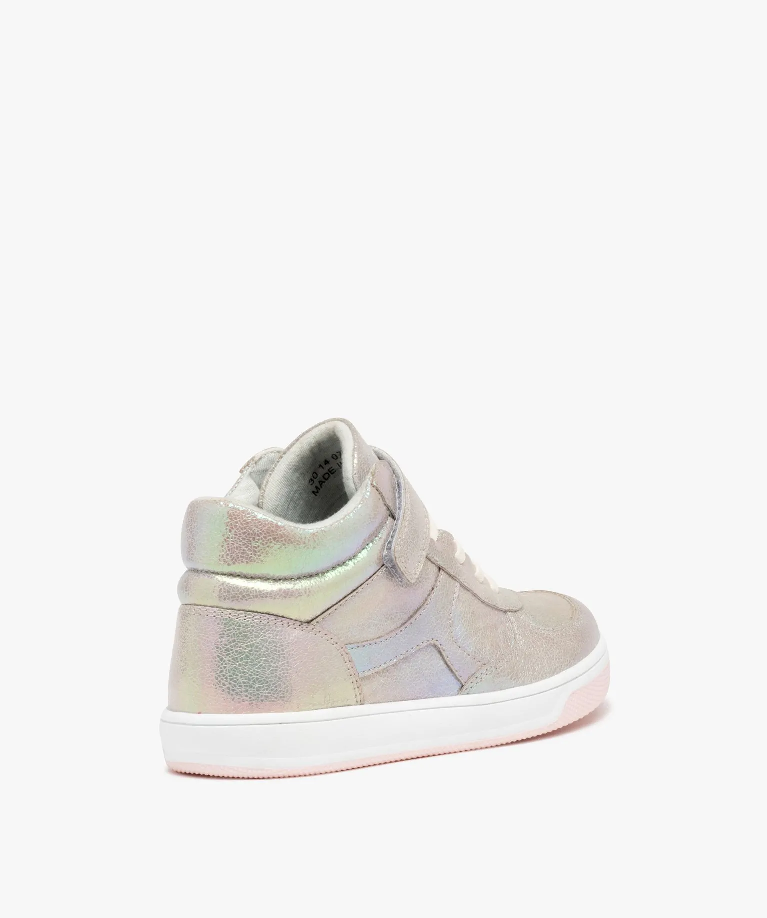 baskets fille mid-cut irisees a scratch multicolore baskets