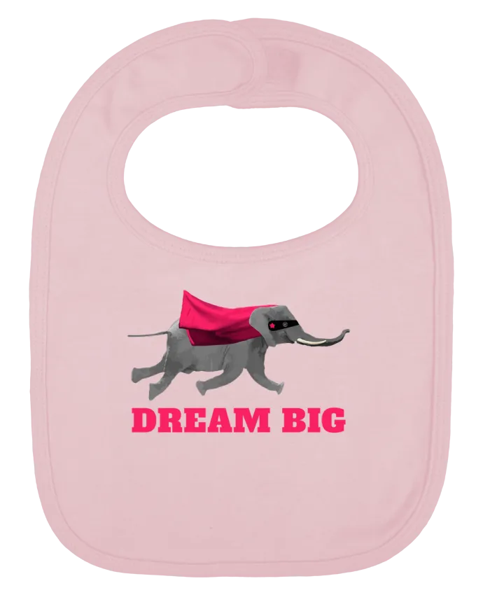 Bavoir bébé uni Dream big éléphant par justsayin