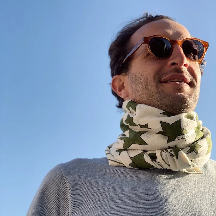 BIG FOULARD LATIKA "HAPPY" Papa - Cactus