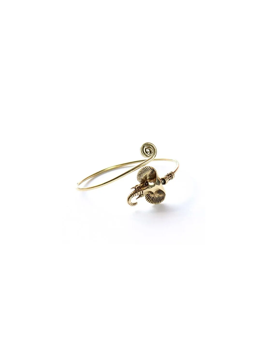 Bracelet éléphant laiton doré