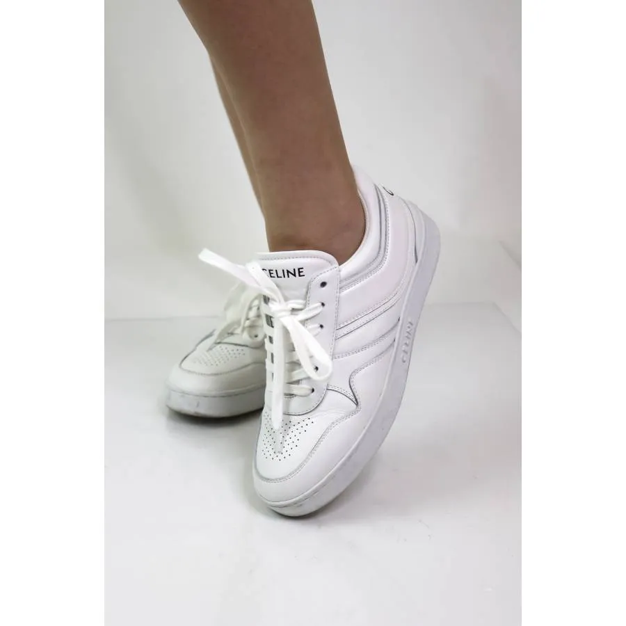 Celine Baskets blanches avec logo