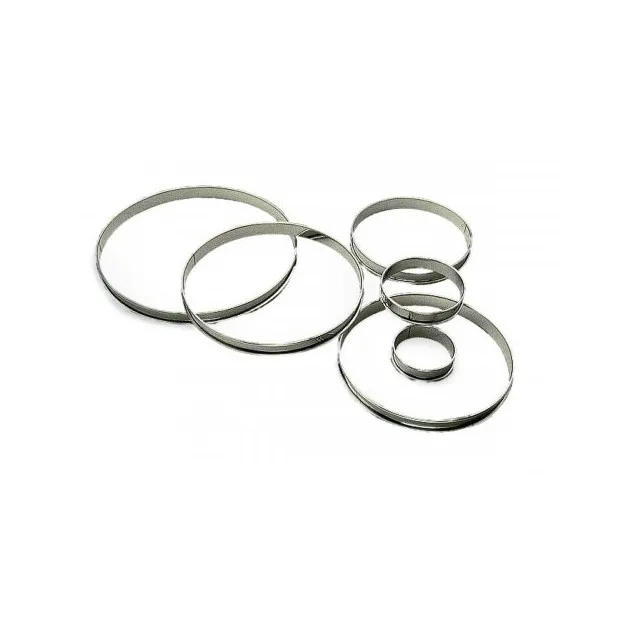 Cercle à Tarte Inox Ø18 cm H.2 cm Bords Roulés Gobel