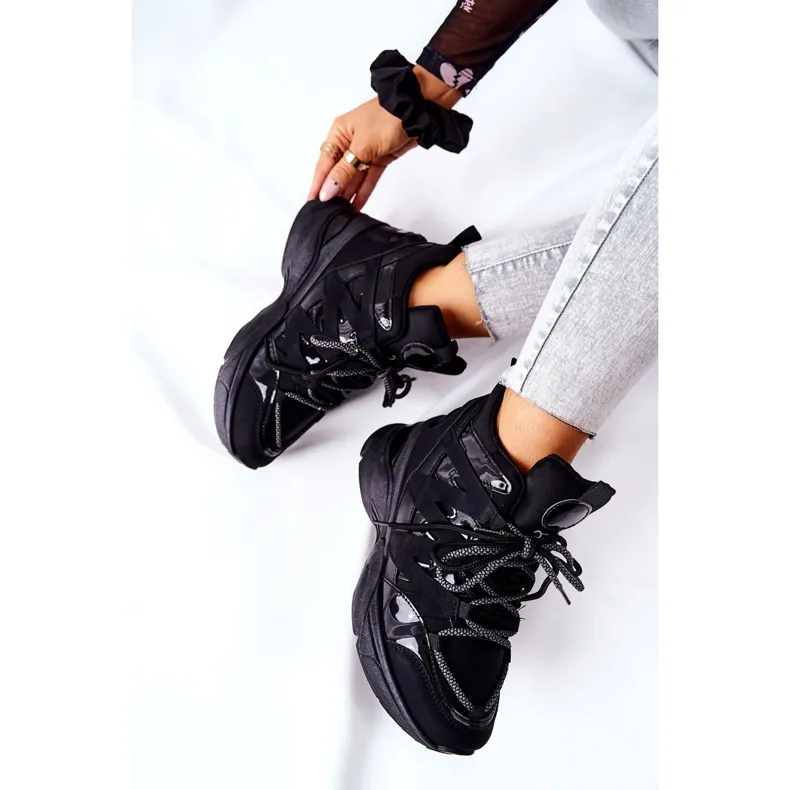 Chaussures compensées noires Hesane Sport le noir