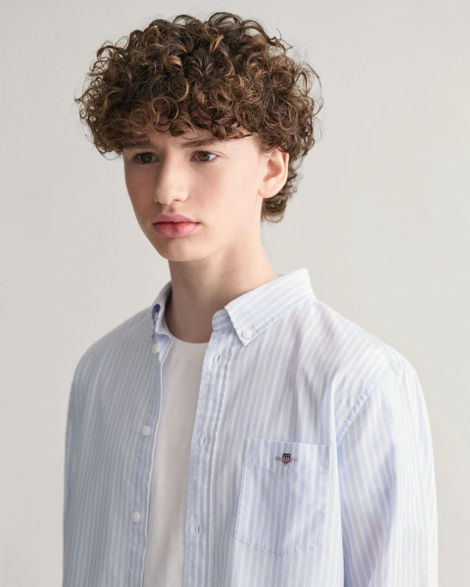 Chemise en popeline Shield à rayures Teens