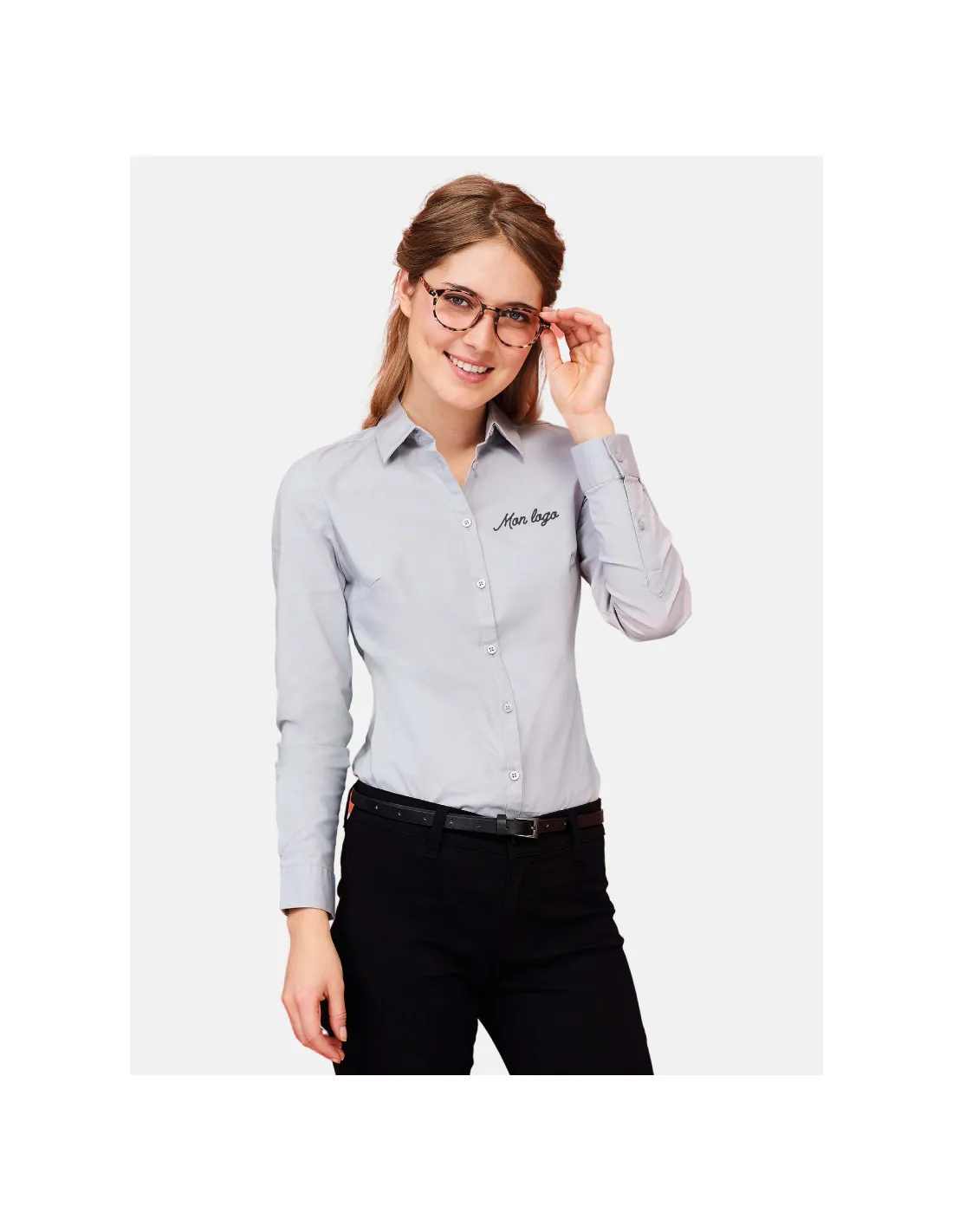 CHEMISE FEMME POPELINE STRETCH 120G "BLAKE"