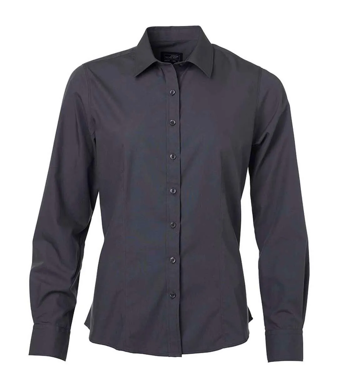 chemise popeline manches longues - JN677 - femme - gris carbone