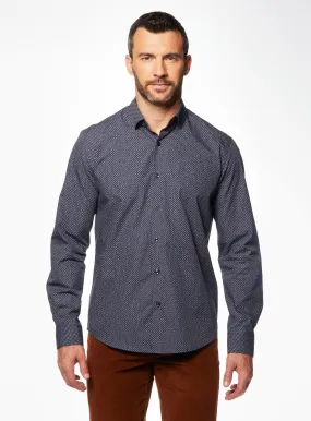 Chemise popeline à imprimé puzzle