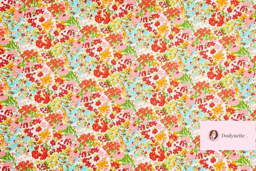 Coupon de tissu coton - Parma rouge - OEKO-TEX