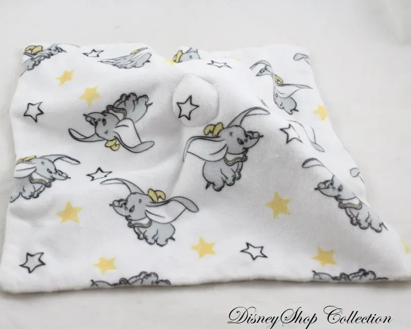Doudou plat éléphant Dumbo DISNEY PRIMARK rayé gris étoiles 28 cm