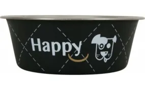 Ecuelle inox "happy" noir taille : 21cm 1.5l