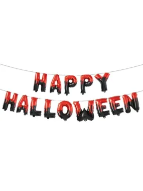 Guirlande Ballons Happy Halloween ensanglantée de 5 m