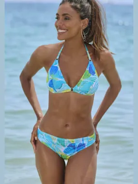 Haut de bikini triangle motif papillons – chaque pièce est unique