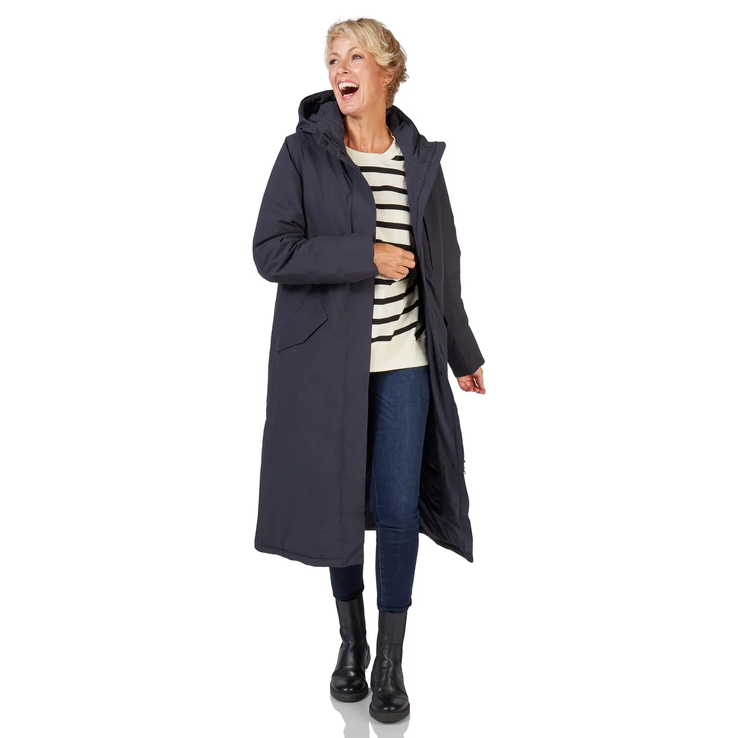 Imperméable Happy Rainy Days Vancouver Padded Bleue Graphite
