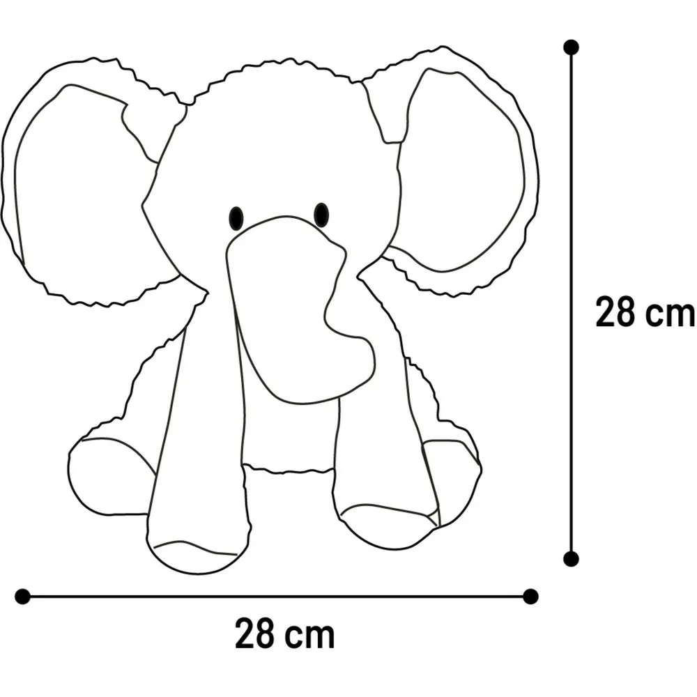 Jouet azor éléphant rose h 28 cm pour chien