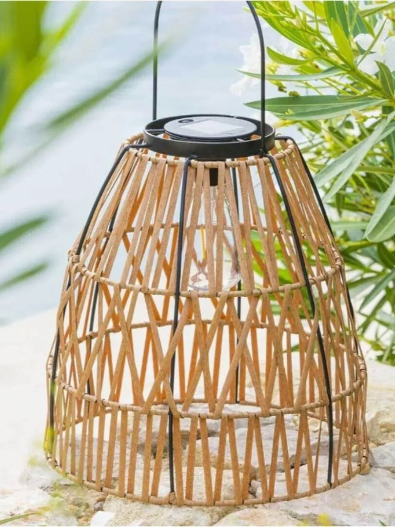 Lampe solaire à suspendre ou poser - Beige