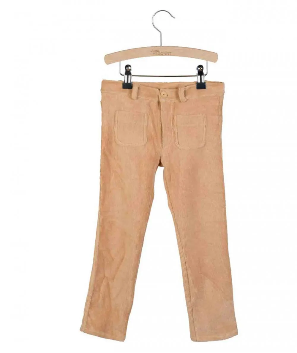Little Hedonist : Pantalon semi-évasé pattes d'éléphant 'Boy' - Iced Coffee - 100% Ecoresponsable - Mer(e)veilleu