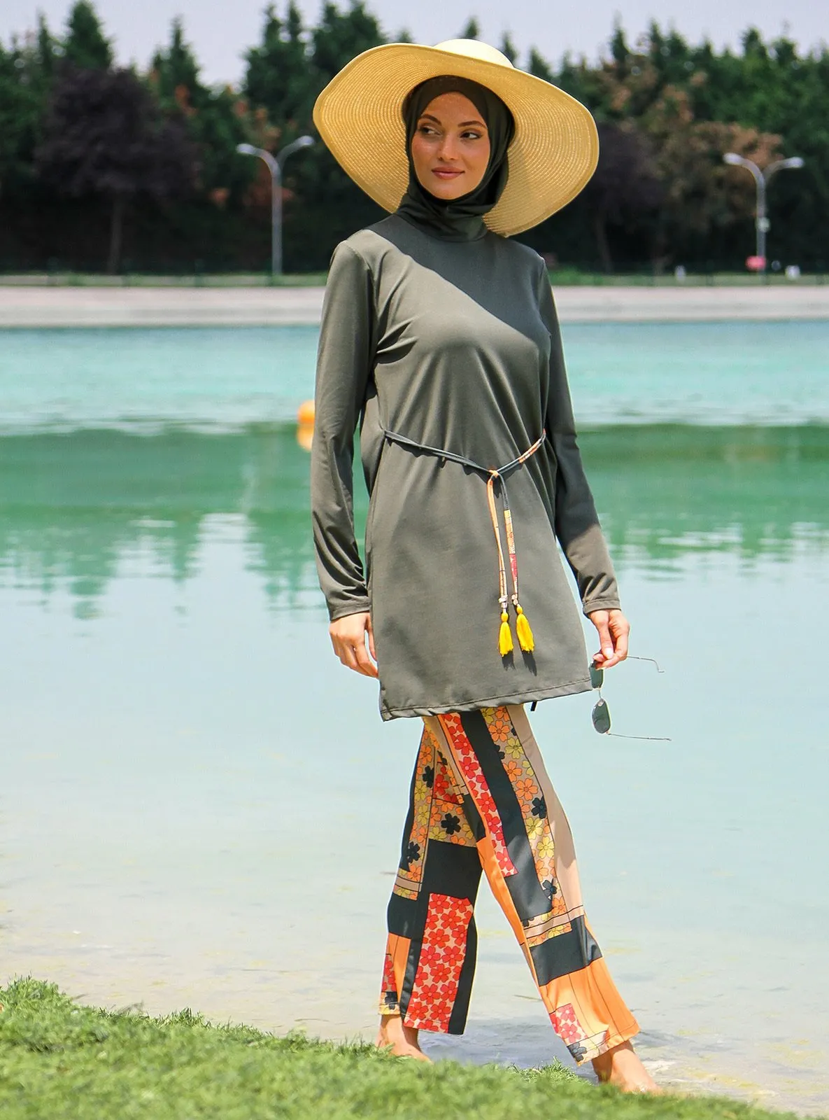 - Multi - Full Coverage Swimsuit Burkini - Mayo
