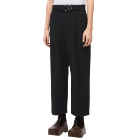 Pantalon entrejambe bas gabardine coton noir