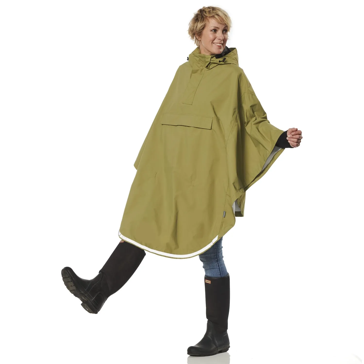 Poncho Happy Rainy Days Green