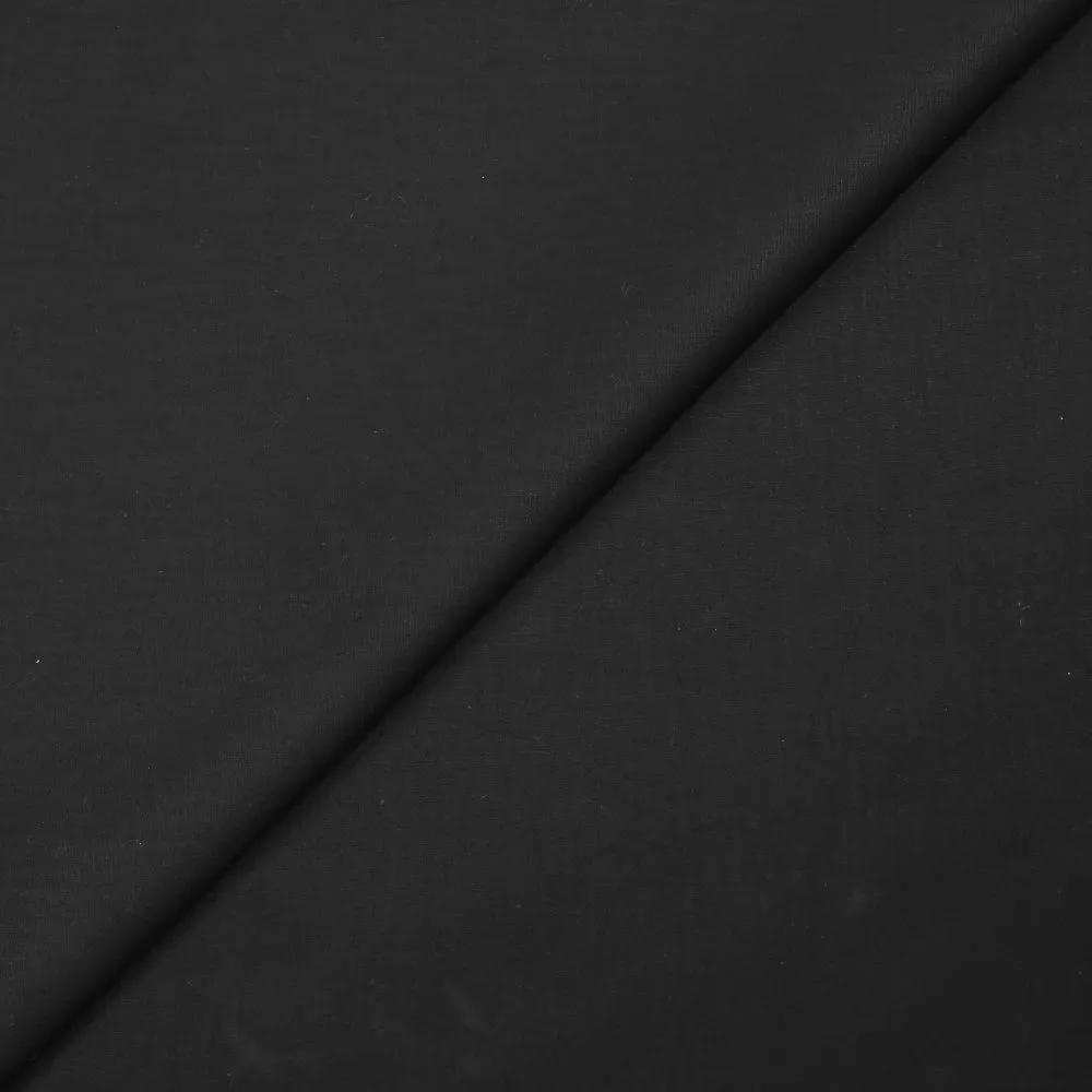 Popeline de coton satinée noir