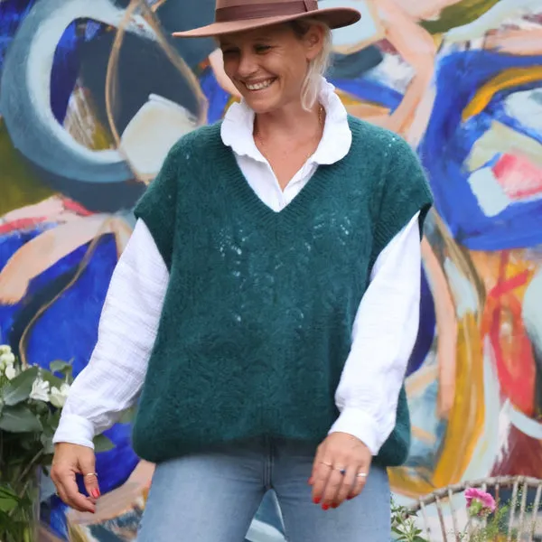 Pull sans manches Marjolaine canard