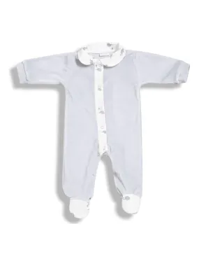 Pyjama Bébé en Velours Bio - Éléphant - Gris