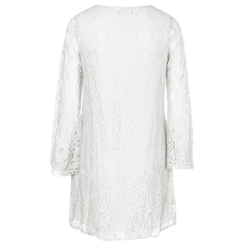 Robe Dentelle Courte Fleurie