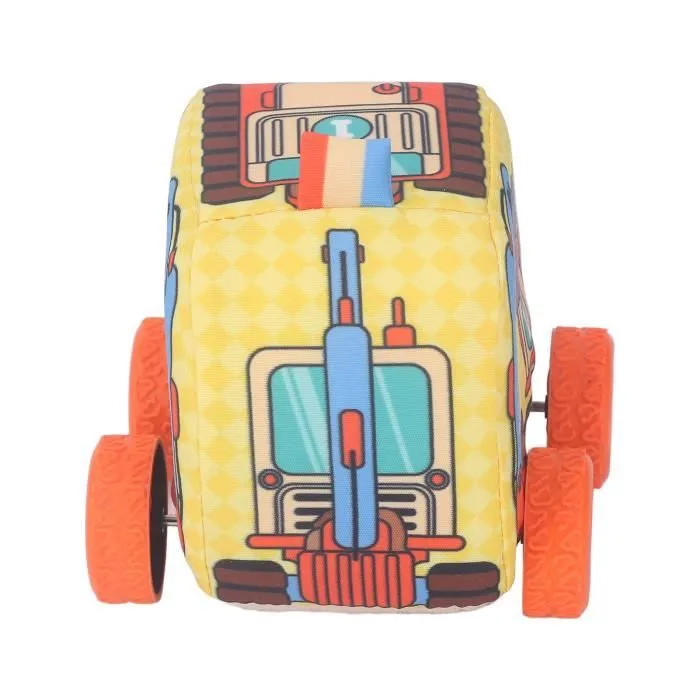 SALALIS Jouet Voiture Tissu Enfant Animal Dessin Anime Retour en Arriere Interaction Parent-Enfant Bebe Doux 1-3 Ans Éléphant