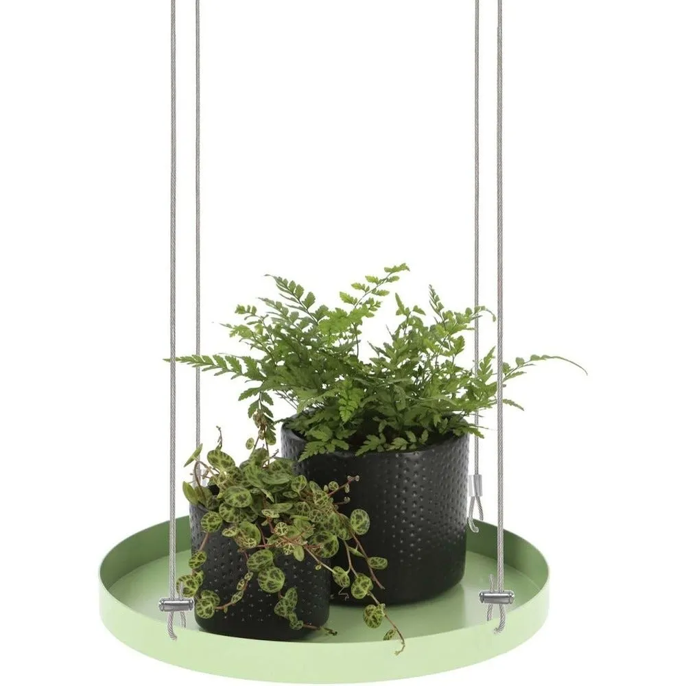 Support à plantes rond à suspendre vert ø de 24cm