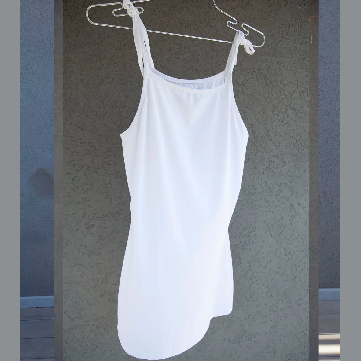 Swimsuit - T2201S Top with straps - White