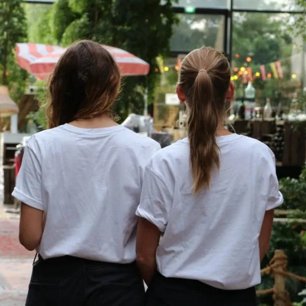 T-shirt Blanc EcoFriendly & Happy en coton bio