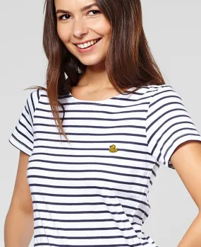 T-Shirt femme Canard jaune (brodé)