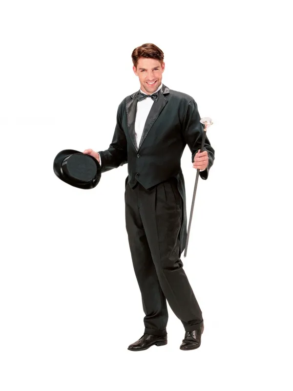 Veste queue-de-pie noire homme